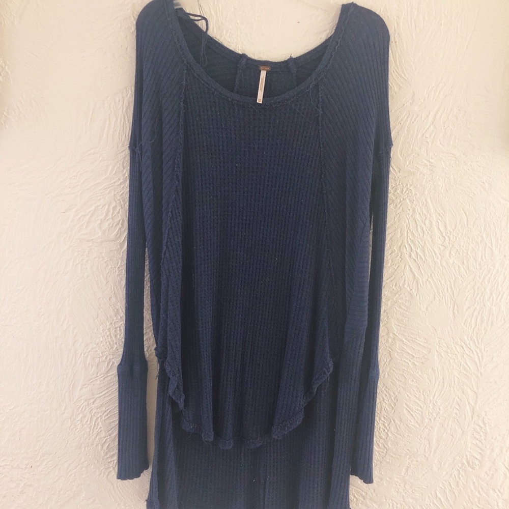 free people navy sweater